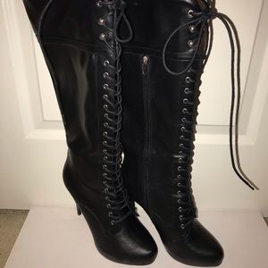 JustFab lace up boot